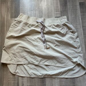 All in Motion Cream High-Low Skirt